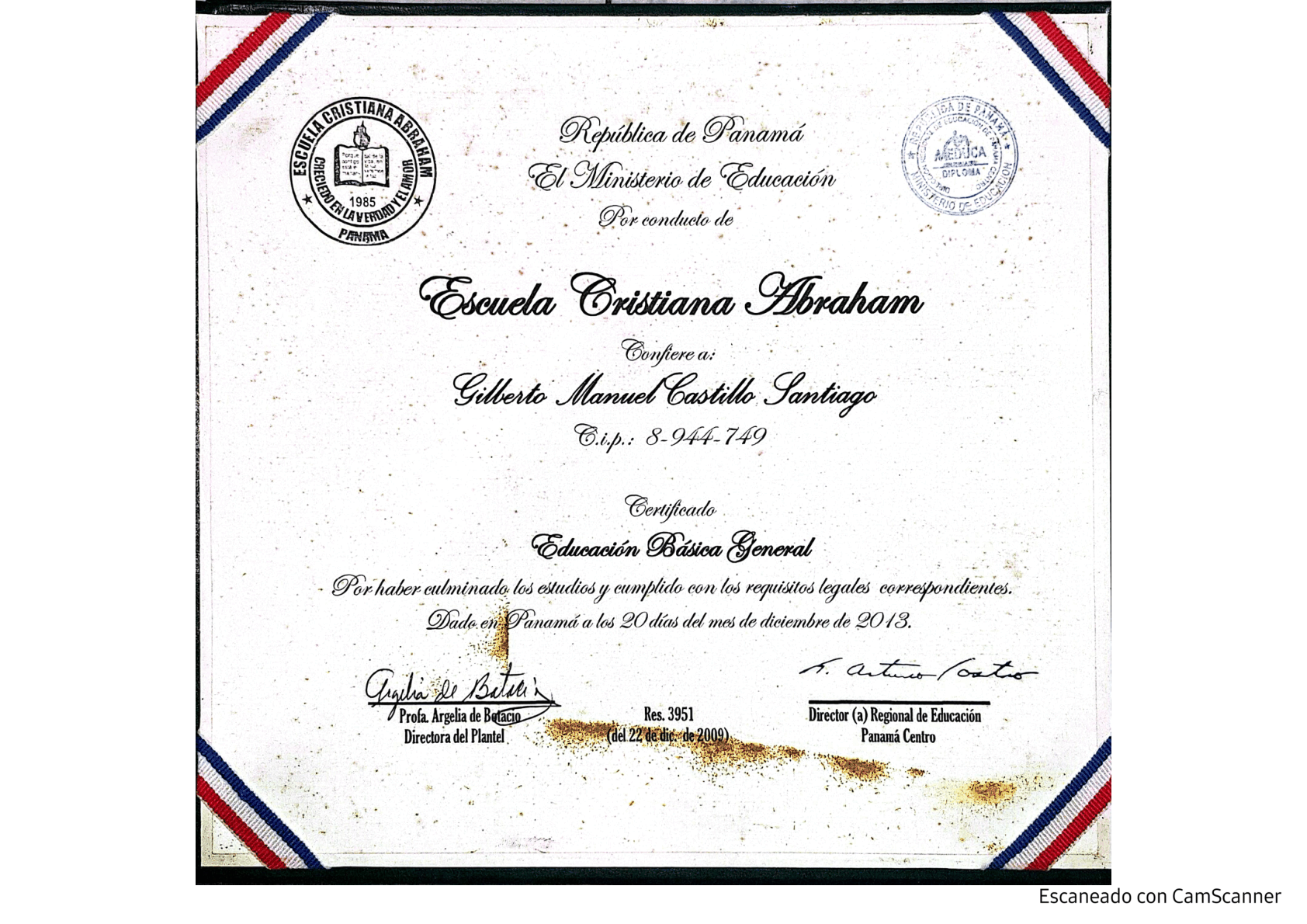 Certificado de Educación Básica General